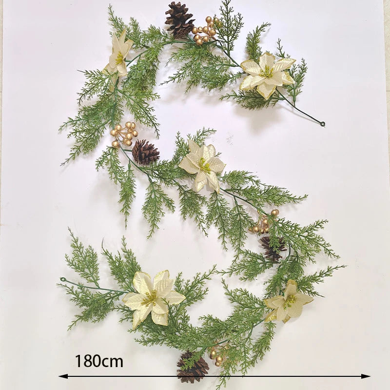 Frosted Pine & Berry Christmas Garland
