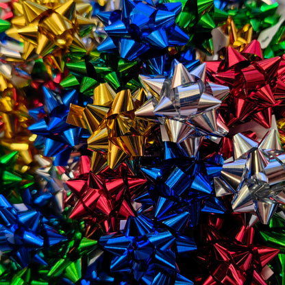 🎀 Mini Gift Bows – 50-Pack of Shiny Star Stickers