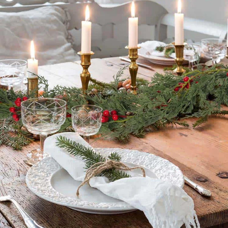 Frosted Pine & Berry Christmas Garland