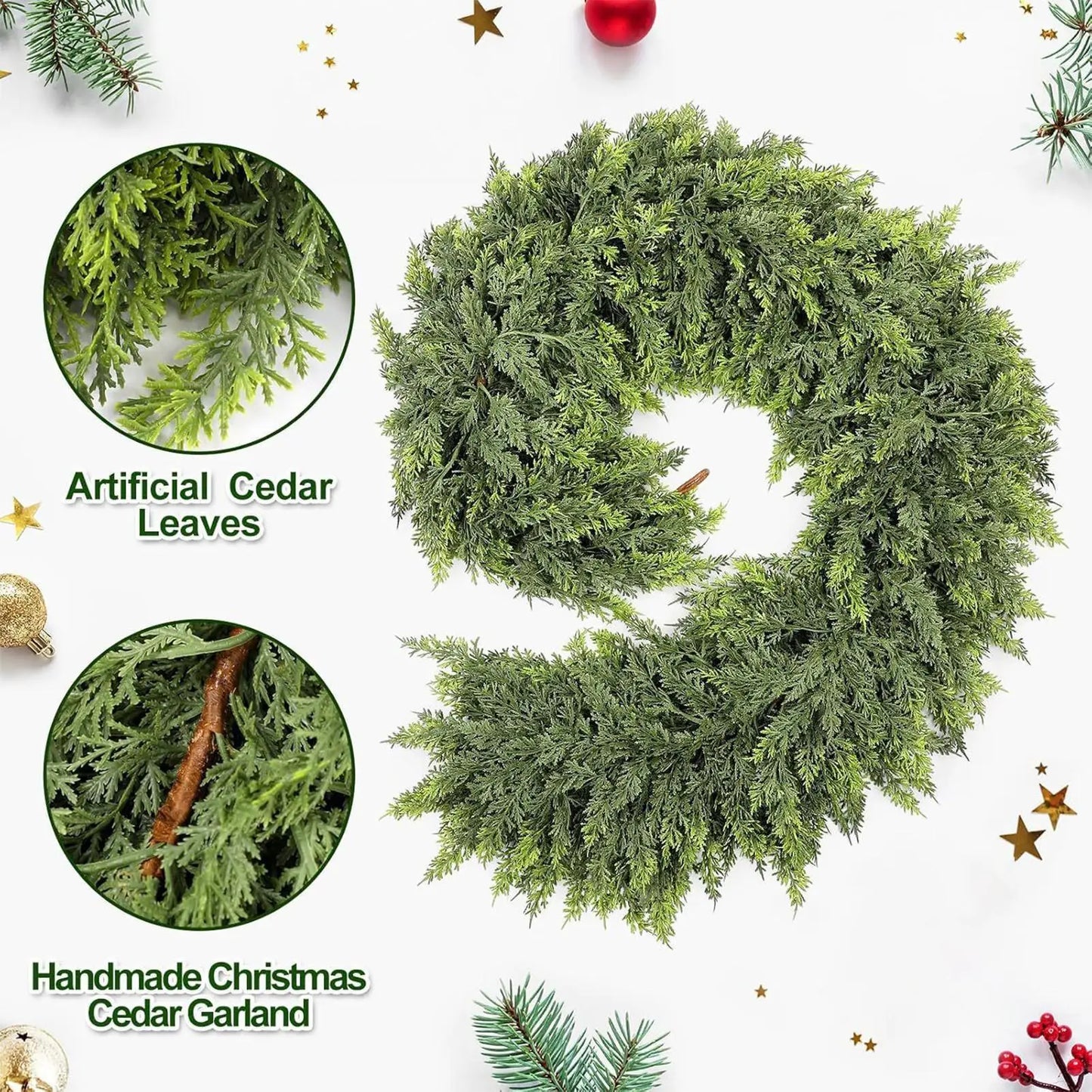 Artificial Cedar Christmas Garland