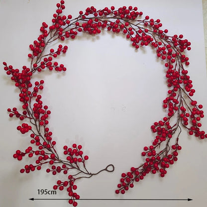 Frosted Pine & Berry Christmas Garland