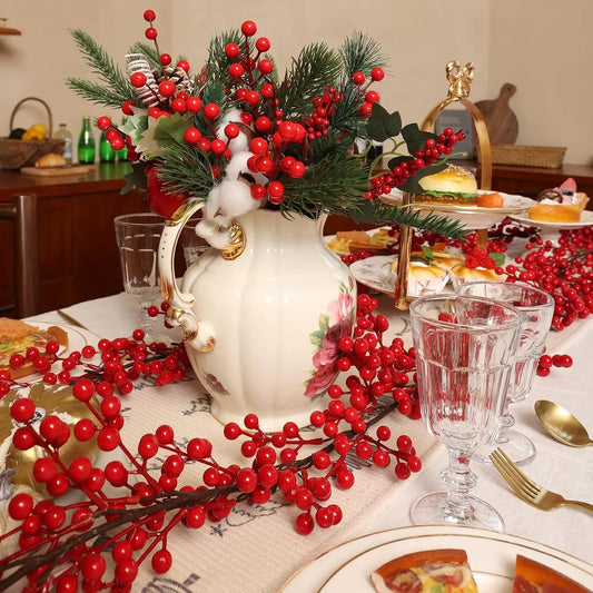 Frosted Pine & Berry Christmas Garland