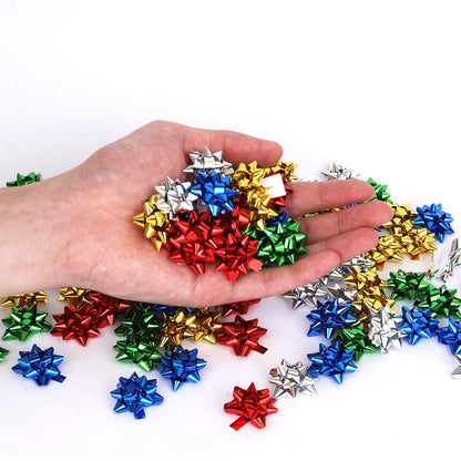 🎀 Mini Gift Bows – 50-Pack of Shiny Star Stickers
