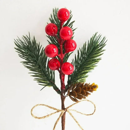Christmas Artificial Berry &amp; Pine Needle Stems