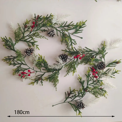Frosted Pine & Berry Christmas Garland